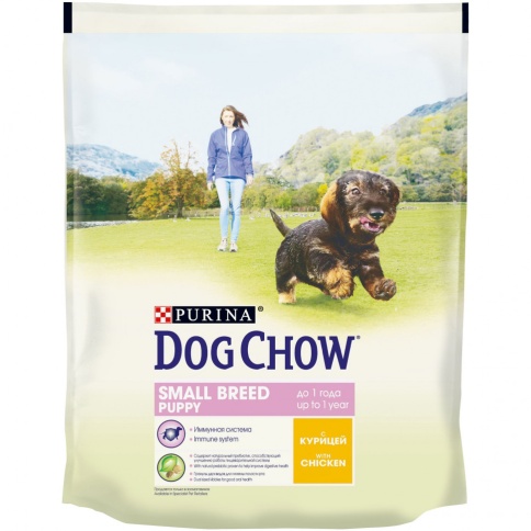 Purina Dog Chow сухой корм для щенков мелких пород с курицей - 800 гр фото 1