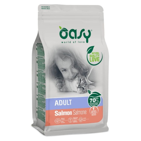 Oasy Dry Cat Adult Salmon сухой корм для кошек с лососем - 7,5 кг фото 1