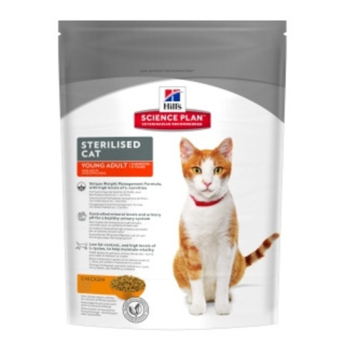 Корм для стерилизованных кошек Hill's Science Plan Sterilised Cat для профилактики МКБ, с курицей 300 г фото 1
