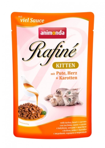 Animonda Паучи Rafine Soupe Kitten с индейкой, сердцем и морковью для котят 100 г фото 1