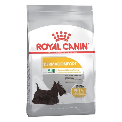 Сухой корм Royal Canin Mini Dermacomfort для собак мелких пород, склонных к разражению кожи и зуду - 3 кг фото 1