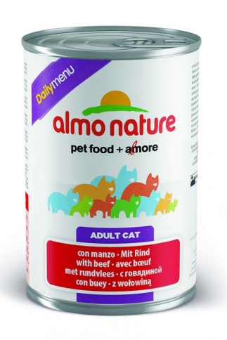 Almo Nature Daily Menu Adult Cat Beef консервы для взрослых кошек меню с говядиной - 400 г фото 1