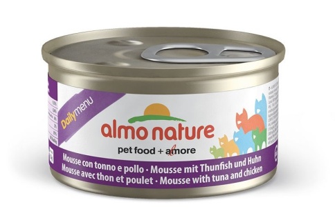 Almo Nature Daily Menu Adult Cat Mousse Tuna & Chicken консервы нежный мусс для взрослых кошек меню с тунцом и курицей - 85 г фото 1