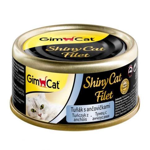 Gimborn GimCat ShinyCat Filet влажный корм для кошек из тунца с анчоусами - 70 г фото 1