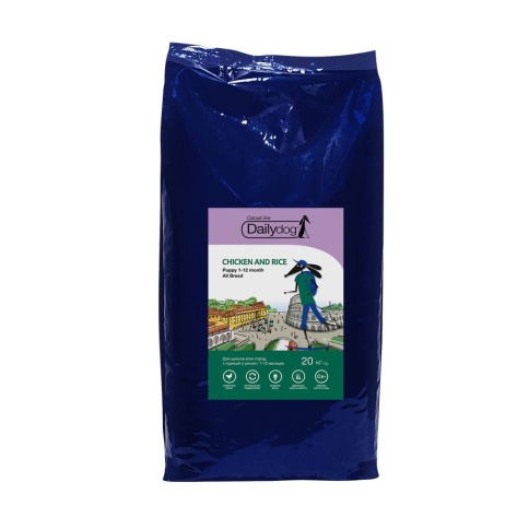 Dailydog Casual Dog Puppy All Breed Chicken and Rice сухой корм для щенков с курицей и рисом фото 1