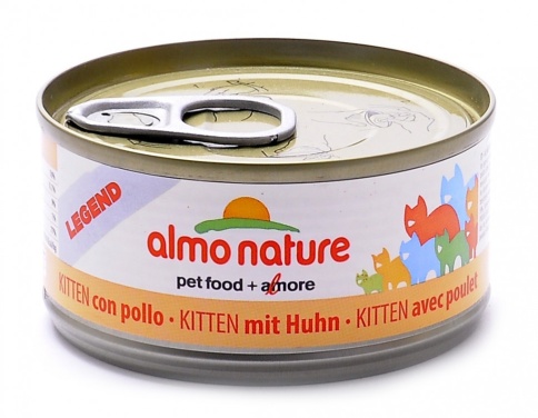 Almo Nature Legend Kitten Chicken консервированный корм с цельными кусочками курицы в бульоне для котят - 70 г фото 1