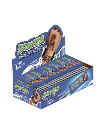 Жевательная конфета на палочке со вкусом тутти-фрутти "Zazuage" Tutti-Frutti 11.2г фото 2