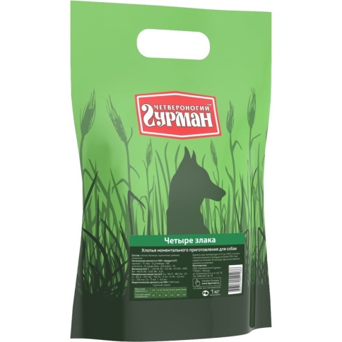 Каша для собак Четвероногий гурман 4 злака - 1 кг фото 1