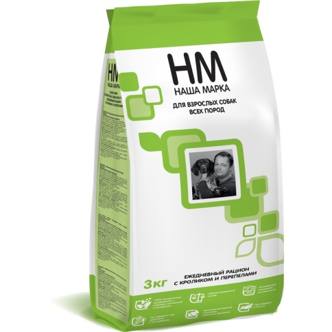 Наша Марка сухой корм для взрослых собак всех пород с кроликом и перепелами 3 кг фото 2