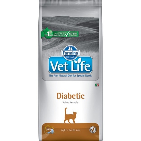 Farmina Vet Life Cat Diabetic ветеринарный диетический сухой корм для взрослых кошек с заболеванием сахарного диабета - 10 кг фото 2
