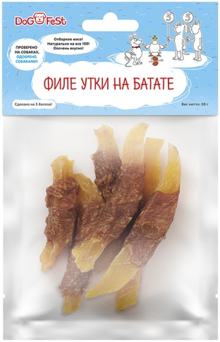 Dog Fest Филе утки на батате - 50 г фото 1