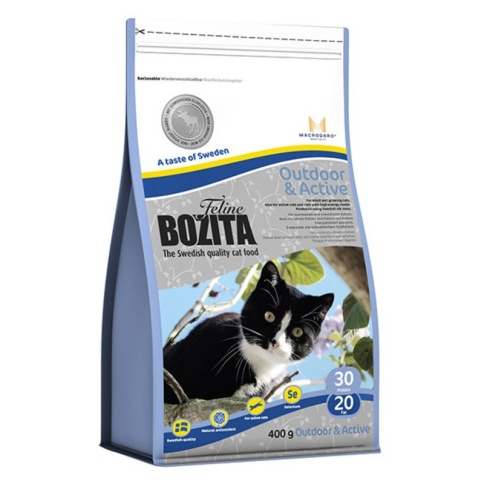 Bozita Feline Outdoor & Active сухой корм для кошек, ведущих активный образ жизни с курицей и мясом лося - 400 г фото 2