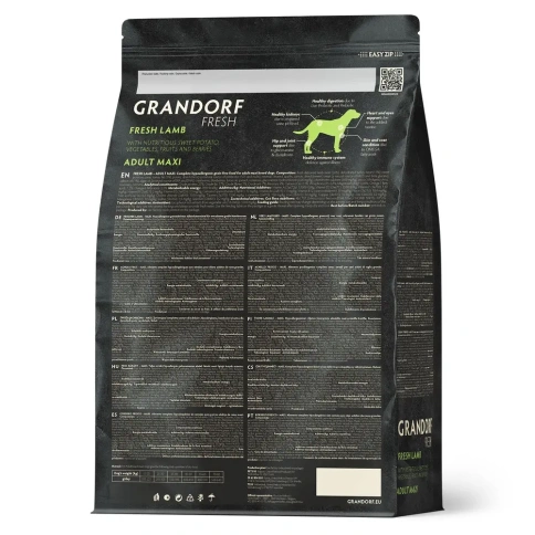 Сухой корм Grandorf Fresh беззерновой ягненок с бататом для взрослых собак крупных пород, 10 кг фото 2