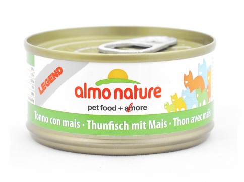Almo Nature Legend Adult Cat Tuna&Sweet Corn консервы с тунцом и сладкой кукурузой в бульоне для взрослых кошек - 70г фото 1