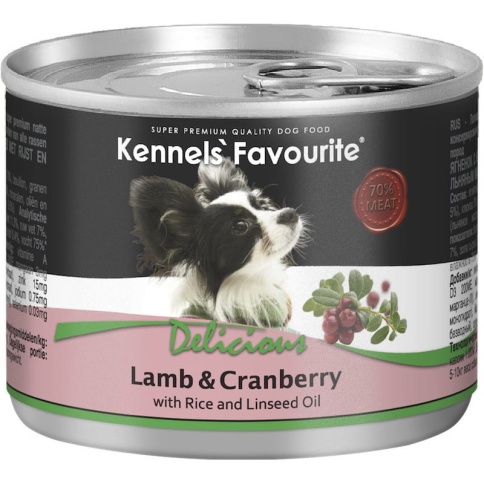 Влажный корм Kennels` Favourite Lamb & Cranberry для взрослых собак всех пород с ягненком и клюквой - 200 г фото 2