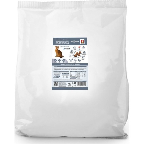 Зоогурман сухой корм для взрослых кошек с курочкой - 10 кг фото 1