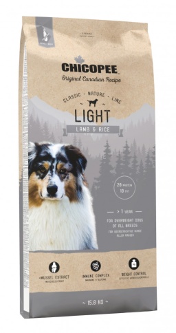 Chicopee CNL Light Lamb & Rice сухой облегченный корм для взрослых собак всех пород с ягненком и рисом - 15 кг фото 1
