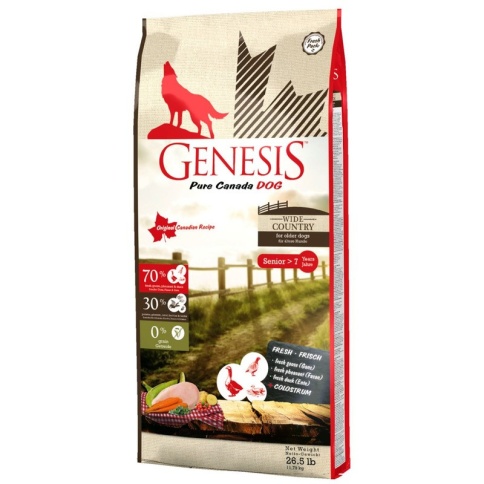 Genesis Pure Canada Wide Country Senior для пожилых собак всех пород с мясом гуся, фазана, утки и курицы - 11.79 кг фото 2