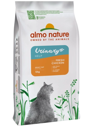 Сухой корм Almo Nature для взрослых кошек со свежей курицей для профилактики мочекаменной болезни, 12 кг фото 1