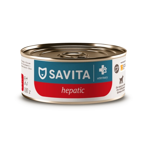 Влажный корм SAVITA Preventive Line Hepatic для взрослых собак для поддержания функции печени, 100 г фото 1