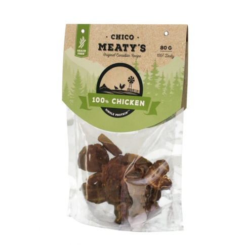 Chicopee Meaty’s Chicken беззерновое мясное лакомство для собак с курицей 80 г фото 1
