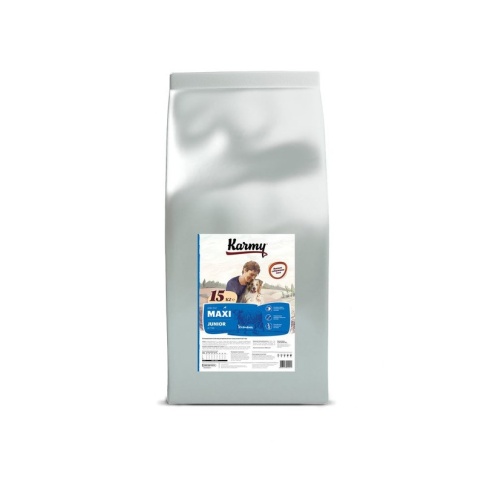 Karmy Maxi Junior сухой корм для щенков крупных пород с телятиной - 15 кг фото 1