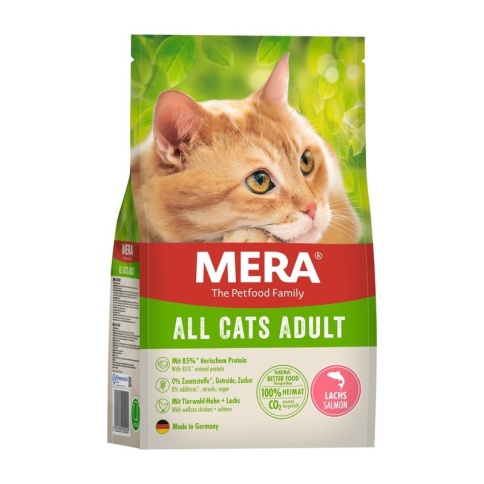 Mera Cats Adults All Cats Salmon сухой корм для взрослых кошек с лососем - 10 кг фото 1