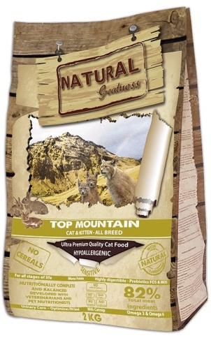 Natural Greatness Top Mountain сухой корм для взрослых кошек с кроликом - 2 кг фото 1