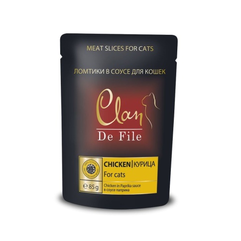 Clan De File влажный корм для кошек с курицей в соусе паприка - 85 г фото 1