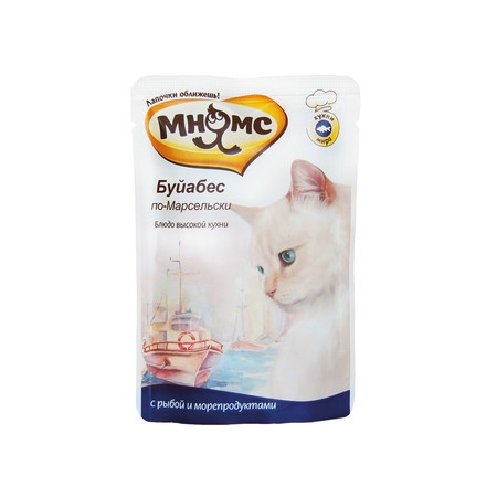 Мнямс паучи Буйабес по-Марсельски с рыбой с морепродуктами для кошек - 85 г фото 1