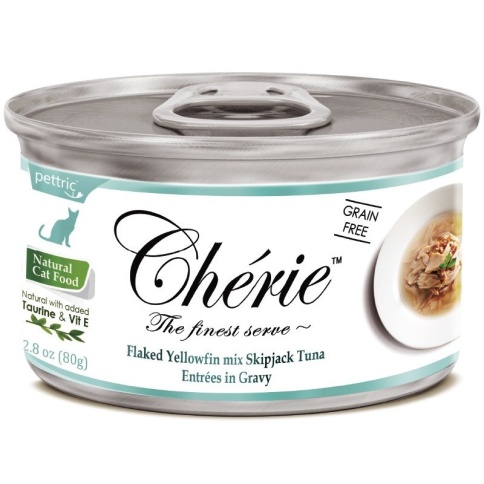 Pettric Cherie Flaked Yellowfin Mix влажный корм для кошек с тунцом в подливе - 80 г фото 1