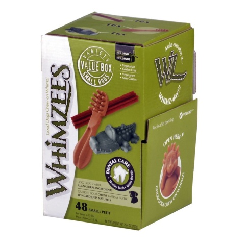 Whimzees Микс лакомство для собак палочки, щетки и крокодильчики S 48 шт 1 ш фото 1