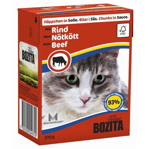 Bozita кусочки в соусе со вкусом говядины для кошек - 370 г фото 2
