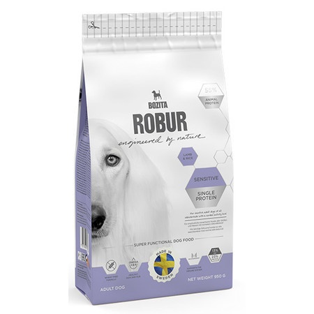 Bozita Robur Sensitive Single Protein сухой корм для взрослых собаквсех пород с ягненком - 950 г фото 1