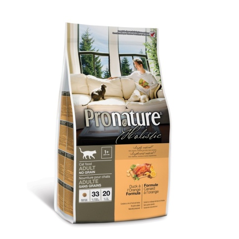 Pronature Holistic беззерновой корм для кошек с уткой и апельсином - 5.44 кг фото 2