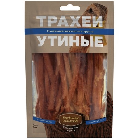 Деревенские лакомства Трахеи утиные - 30 г фото 1