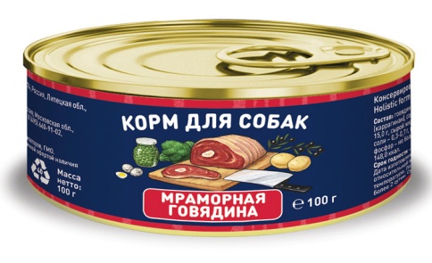 Solid Natura Holistic консервы для собак, Мраморная говядина - 100 г фото 1