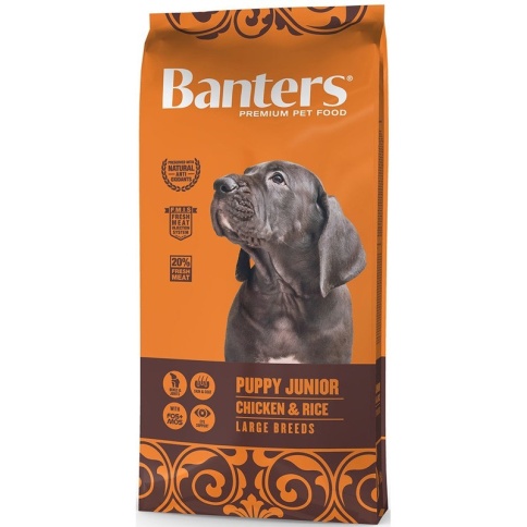 Сухой корм Banters Puppy Junior Large для щенков и беременных/кормящих собак с курицей и рисом - 3 кг фото 1