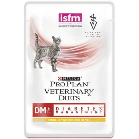 Влажный корм Purina Pro Plan Veterinary diets DM Diabetes Management для взрослых кошек при диабете с курицей - 85 г фото 2