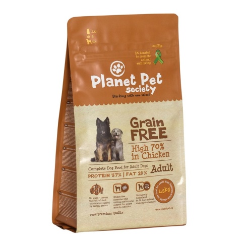 Planet Pet Grain Free Chicken For Adult Dogs сухой корм беззерновой для взрослых собак с мясом курицы 2.5 кг фото 2