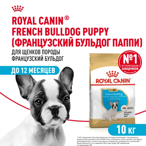 Сухой корм Royal Canin French Bulldog Puppy для щенков, 10 кг фото 1