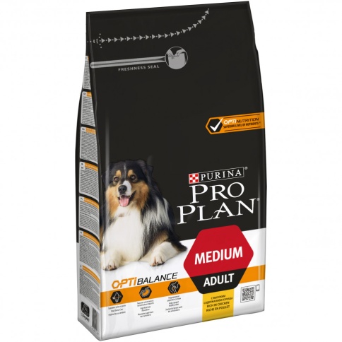Purina Pro Plan сухой корм для взрослых собак средних пород с курицей и рисом - 1.5 кг фото 1