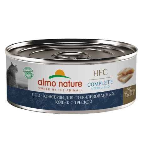 Влажный корм Almo Nature для стерилизованных кошек с треской, 100 г фото 1