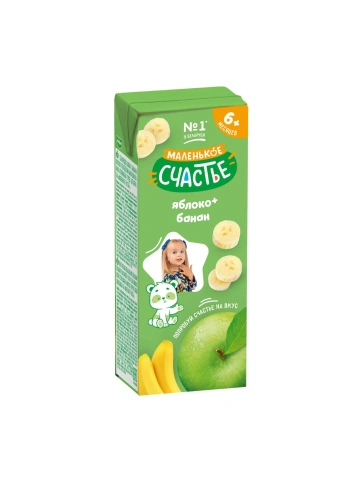 Нектар "Маленькое счастье" Яблоко-Банан 0.2л фото 1
