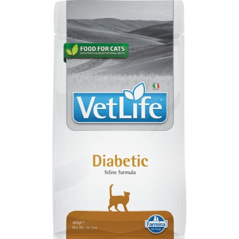 Farmina Vet Life Natural Diet Cat Diabetic сухой корм для кошек при диабете - 400 г фото 1