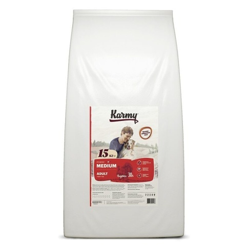 Сухой корм Karmy Medium Adult для взрослых собак средних пород с индейкой 2 кг фото 1