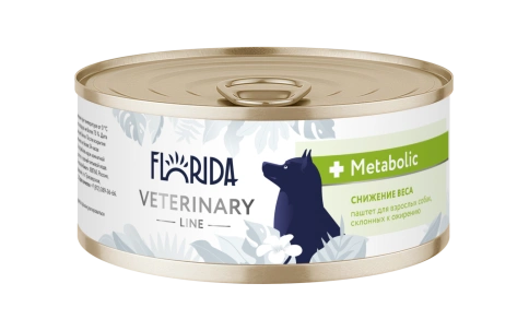 Влажный корм Florida Veterinary диетический Metabolic для взрослых собак для снижения веса, склонных к ожирению, 100 г фото 1