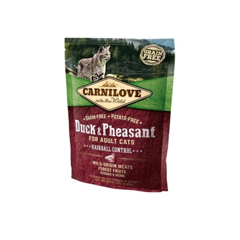 Carnilove Duck & Pheasant for Adult Cats Hairball Control сухой корм для взрослых домашних кошек с уткой и фазаном - 400 г фото 1