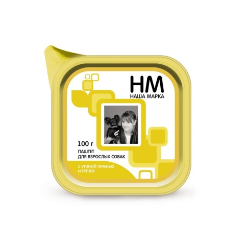 Наша марка паштет для собак с утиной печенью и гречей 100 г фото 2