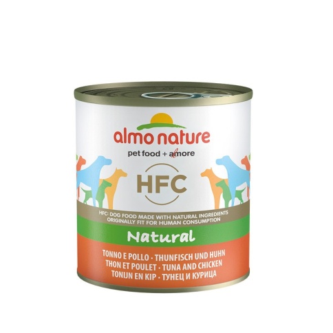 Almo Nature Classic Dog Tuna & Chicken консервы для собак с тунцом и курицей в собственном бульоне - 290 г фото 2